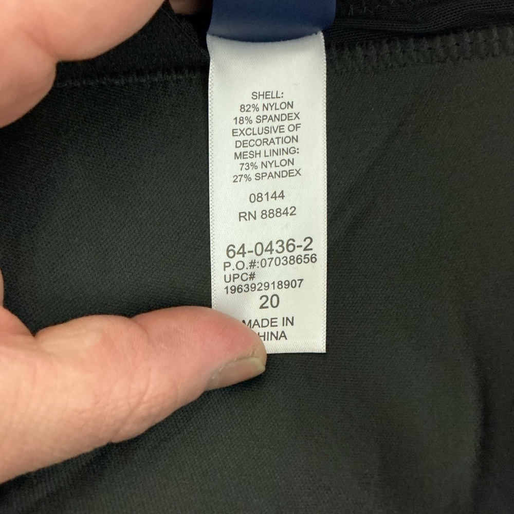 Swim365 Plus Size Tankini Swim Top Black Size 20 - Picture 7 of 7